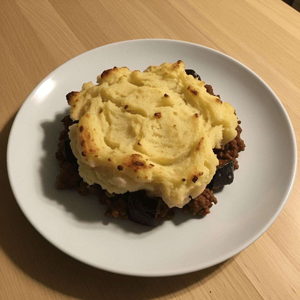 Homey Shepherd's Pie with Eggplant